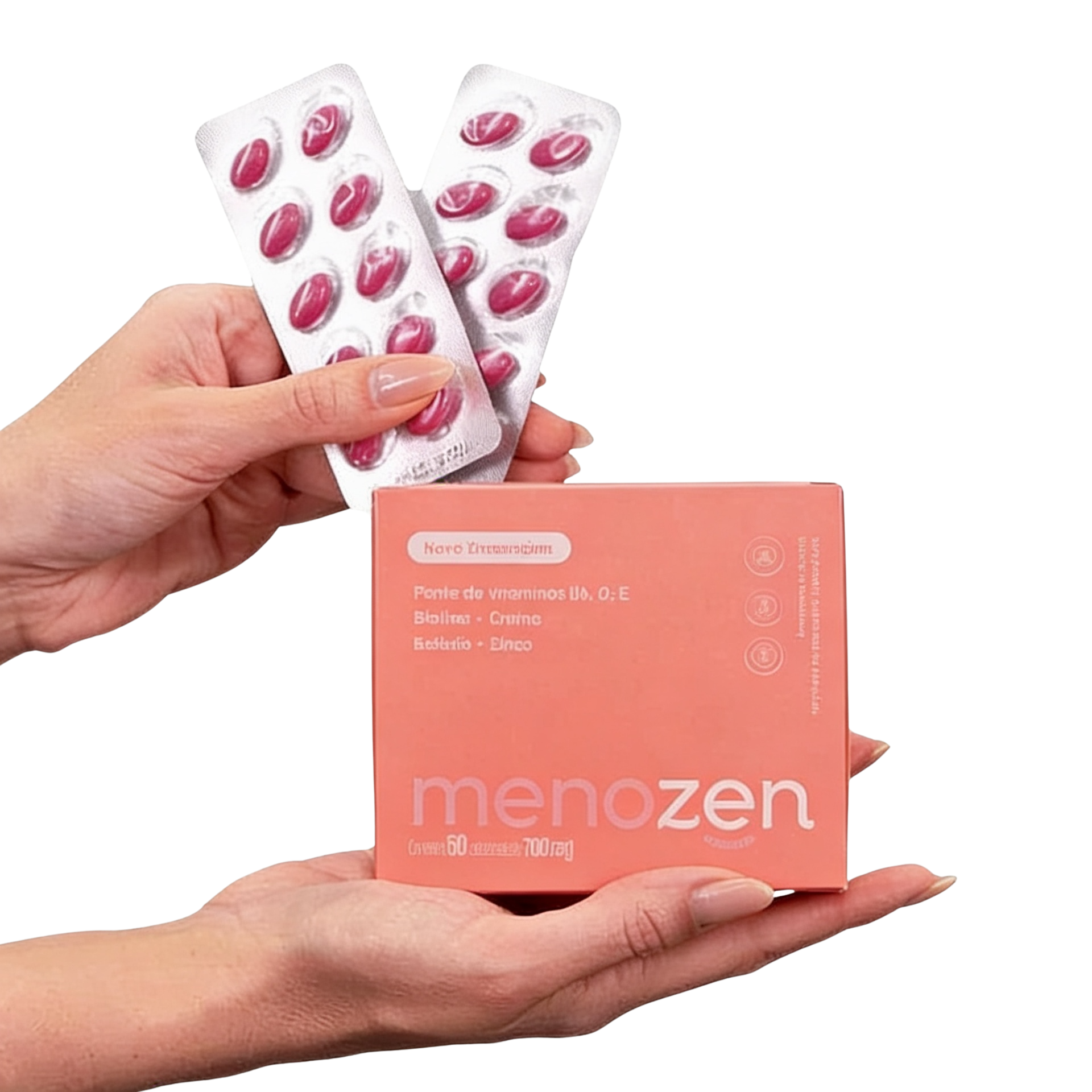 Caixa de Menozen com 60 cápsulas de 700 mg
